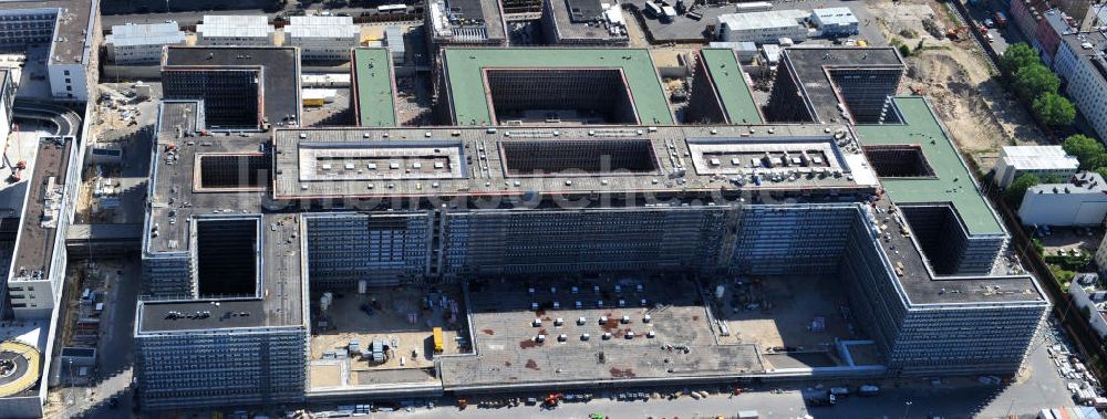 Berlin Mitte von oben - Neubau der BND-Zentrale in Berlin-Mitte an der Chausseestraße