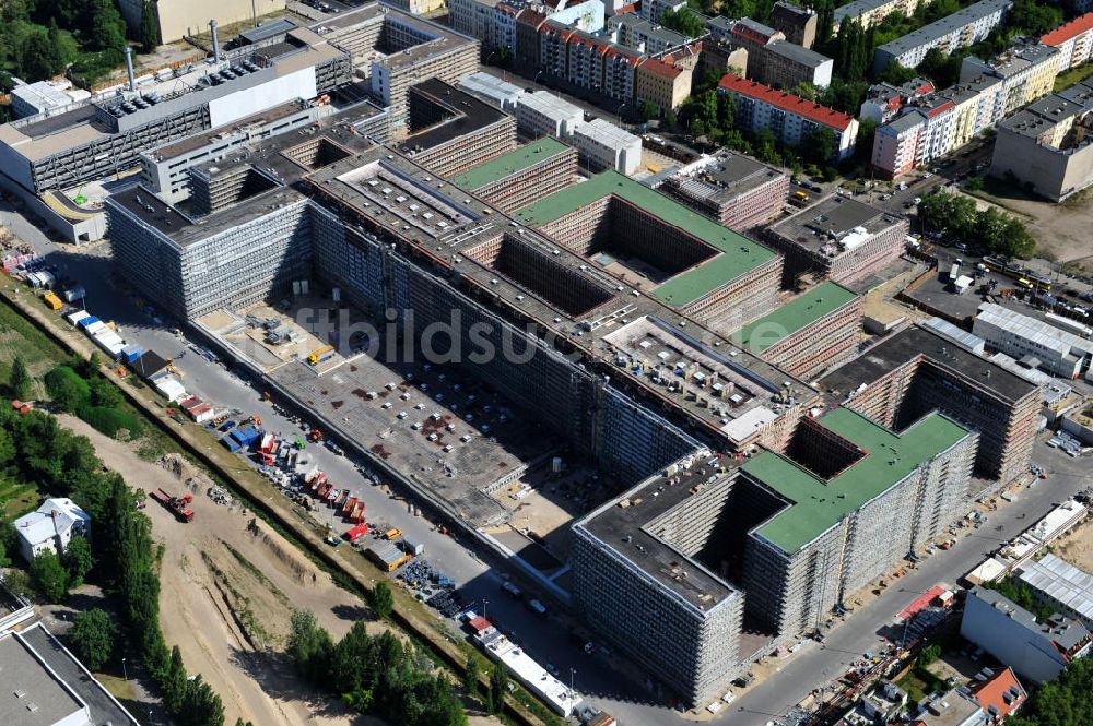 Berlin Mitte von oben - Neubau der BND-Zentrale in Berlin-Mitte an der Chausseestraße