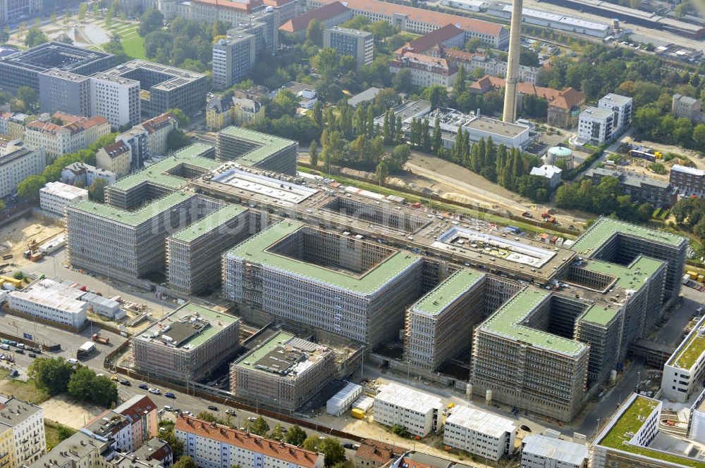 Luftbild Berlin Mitte - Neubau der BND-Zentrale in Berlin-Mitte an der Chausseestraße