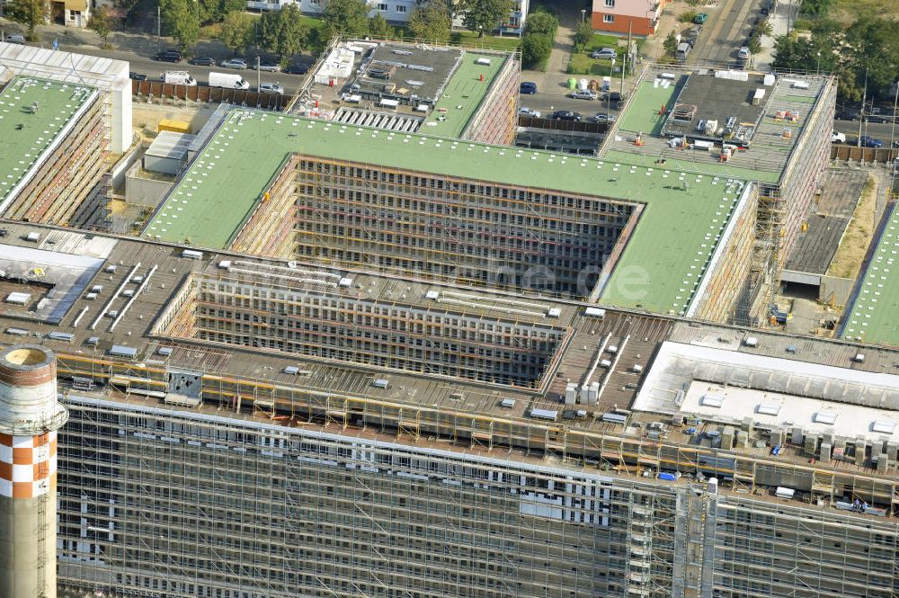 Berlin Mitte aus der Vogelperspektive: Neubau der BND-Zentrale in Berlin-Mitte an der Chausseestraße