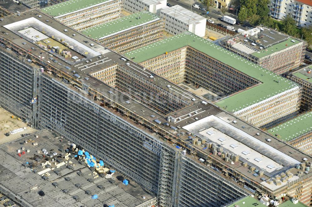 Berlin Mitte von oben - Neubau der BND-Zentrale in Berlin-Mitte an der Chausseestraße