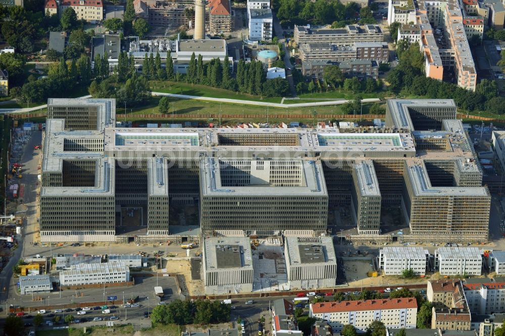 Luftbild Berlin - Neubau der BND-Zentrale in Berlin-Mitte an der Chausseestraße in der Hauptstadt