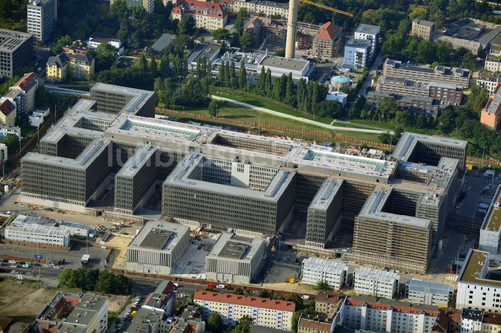 Luftaufnahme Berlin - Neubau der BND-Zentrale in Berlin-Mitte an der Chausseestraße in der Hauptstadt