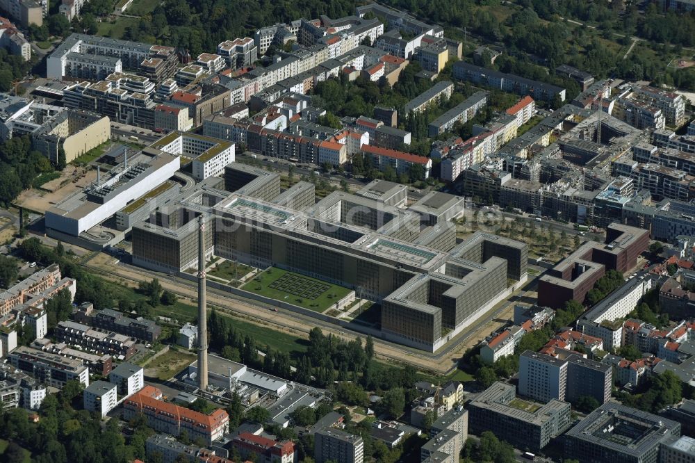 Berlin aus der Vogelperspektive: Neubau der BND-Zentrale in Berlin-Mitte an der Chausseestraße in der Hauptstadt Berlin