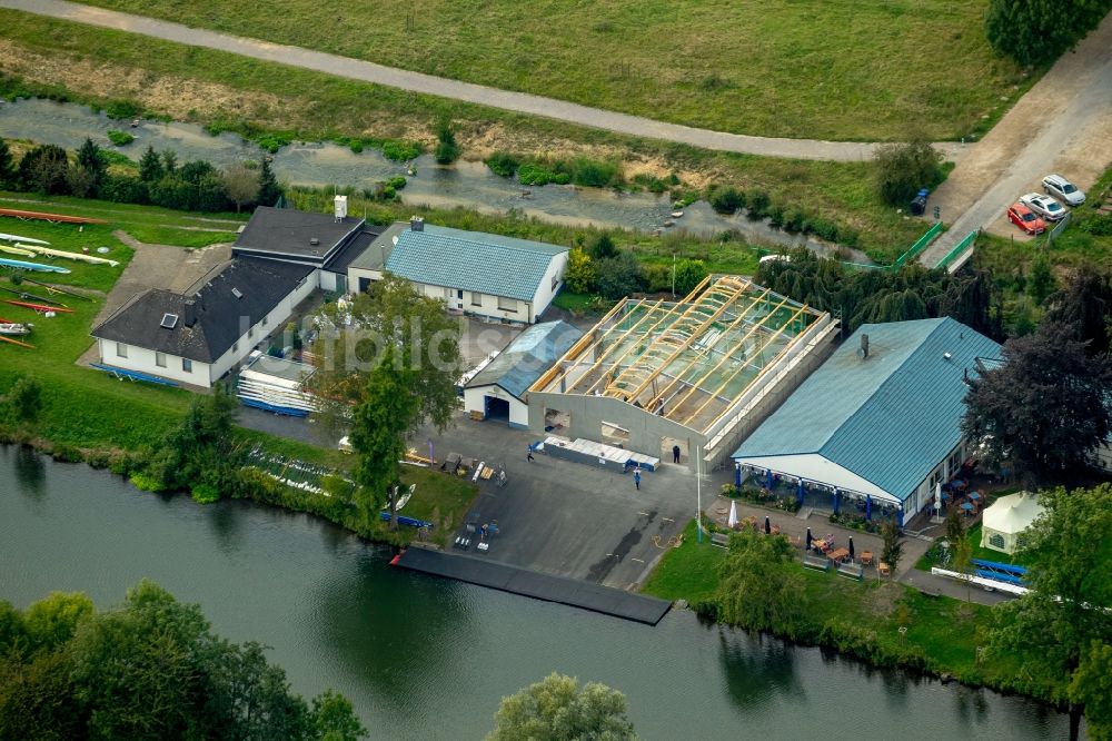 Hamm von oben - Neubau einer Bootshalle in Hamm im Bundesland Nordrhein-Westfalen