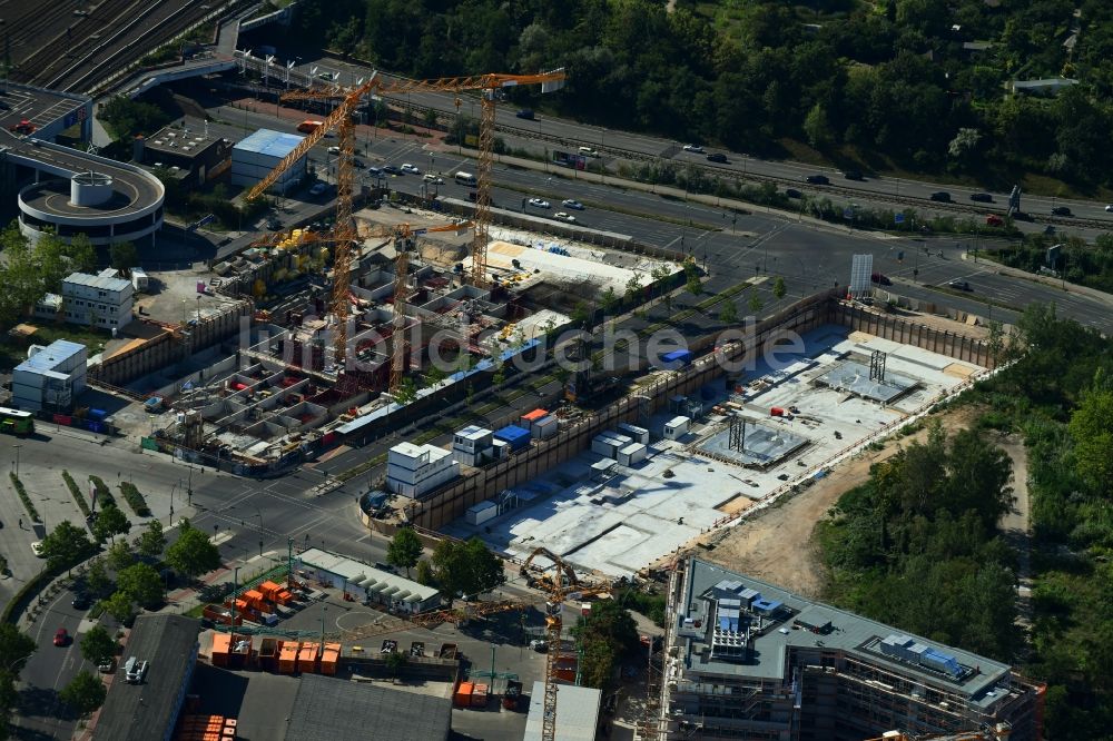 Luftbild Berlin - Neubau eines Büro- und Geschäftshaus Ensemble der LIP – Ludger Inholte Projektentwicklung im Ortsteil Schöneberg in Berlin, Deutschland