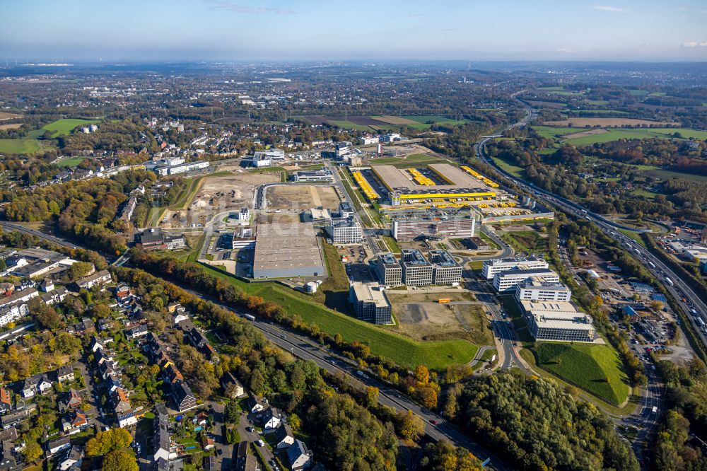 Luftbild Bochum - Neubau eines Büro- und Geschäftshaus- Ensemble am O-Werk- Campus in Bochum im Bundesland Nordrhein-Westfalen, Deutschland