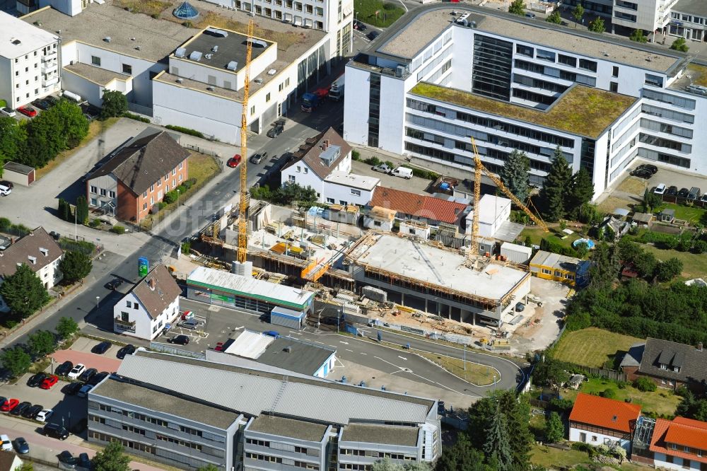 Wolfsburg von oben - Neubau eines Büro- und Geschäftshauses an der Alessandro-Volta-Straße in Wolfsburg im Bundesland Niedersachsen, Deutschland