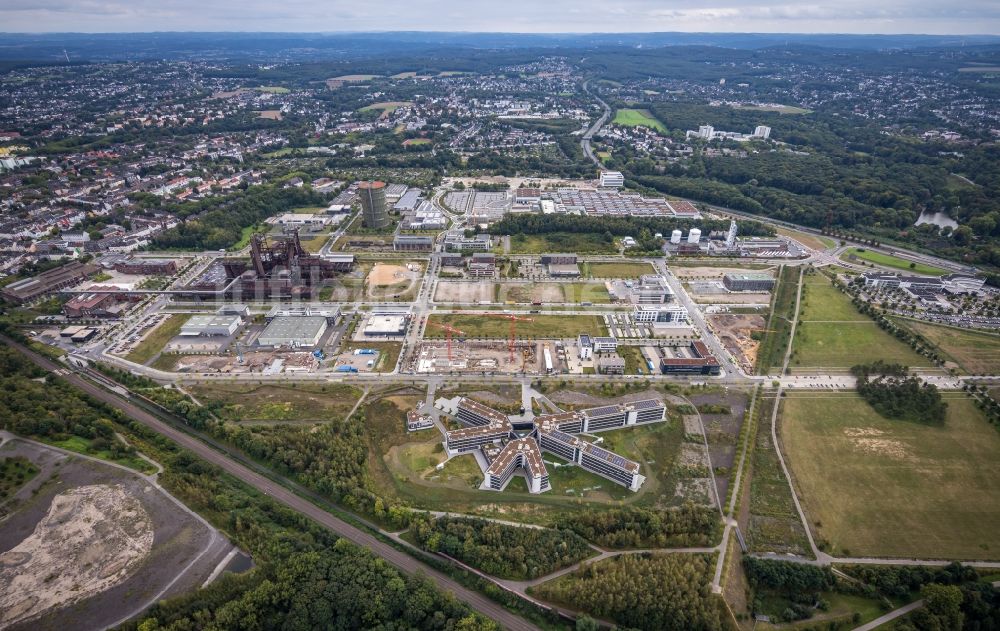 Dortmund aus der Vogelperspektive: Neubau eines Büro- und Geschäftshauses der Amprion GmbH im Technologiepark Phoenix-West im Ortsteil Hörde in Dortmund im Bundesland Nordrhein-Westfalen