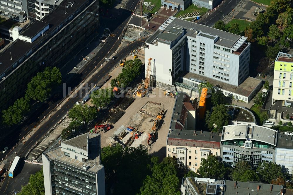 Luftaufnahme Berlin - Neubau eines Büro- und Geschäftshauses des Bundesvorstandes des Gewerkschaftsbund DGB im Ortsteil Schöneberg in Berlin, Deutschland