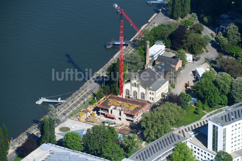 Bonn von oben - Neubau des Büro- und Geschäftshauses UN-Campus Bonn in Bonn im Bundesland Nordrhein-Westfalen, Deutschland