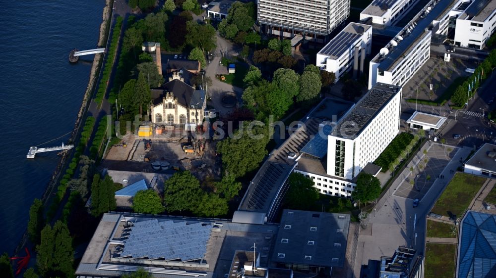 Luftaufnahme Bonn - Neubau des Büro- und Geschäftshauses UN-Campus Bonn in Bonn im Bundesland Nordrhein-Westfalen, Deutschland