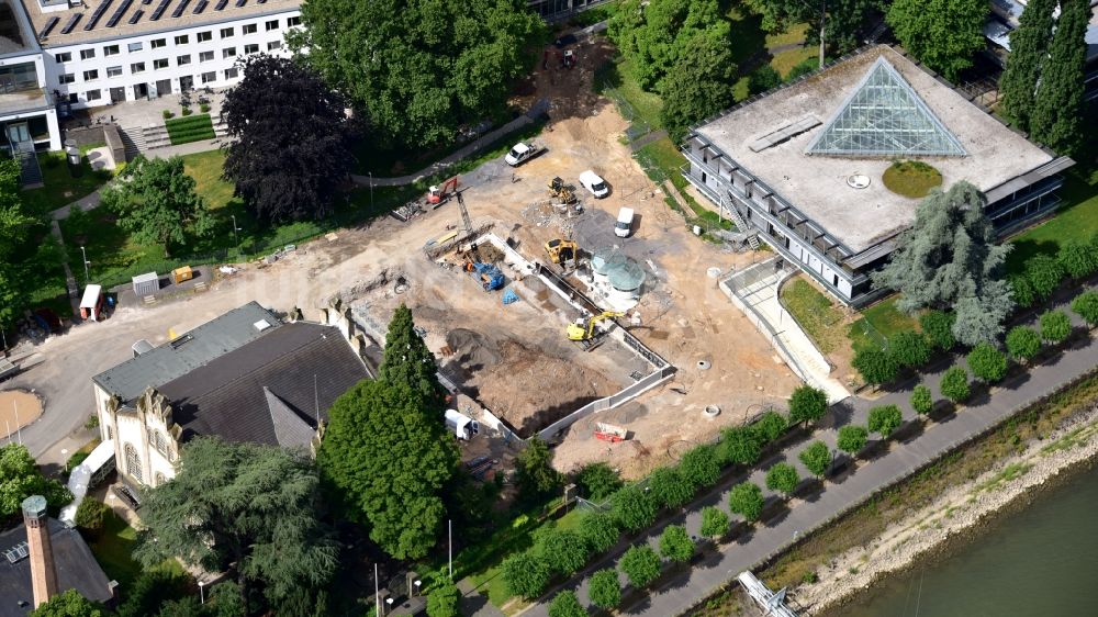 Luftaufnahme Bonn - Neubau des Büro- und Geschäftshauses UN-Campus Bonn in Bonn im Bundesland Nordrhein-Westfalen, Deutschland