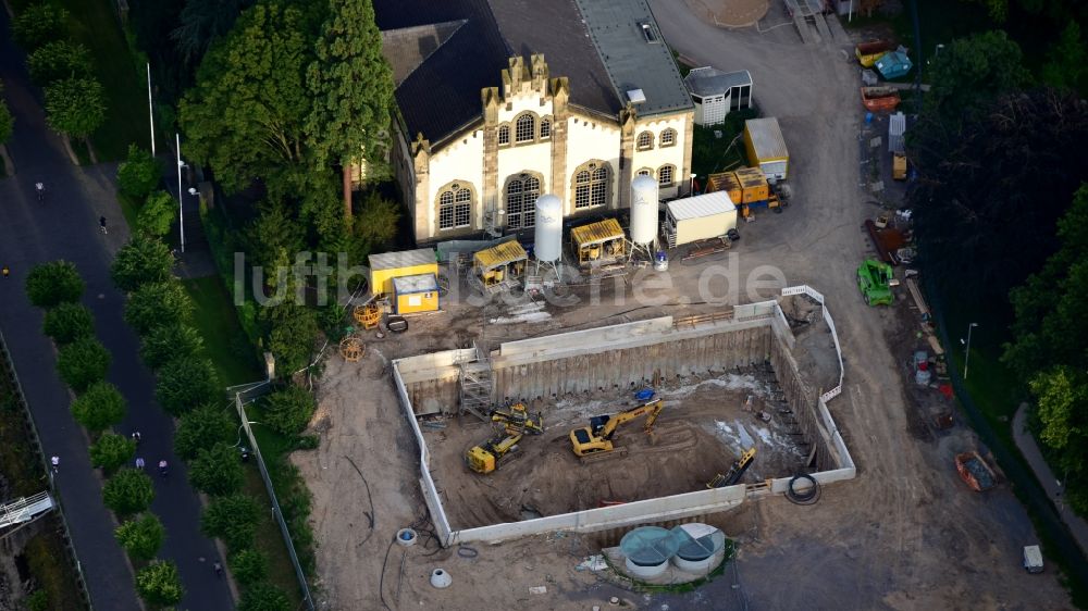 Luftaufnahme Bonn - Neubau des Büro- und Geschäftshauses UN-Campus Bonn in Bonn im Bundesland Nordrhein-Westfalen, Deutschland