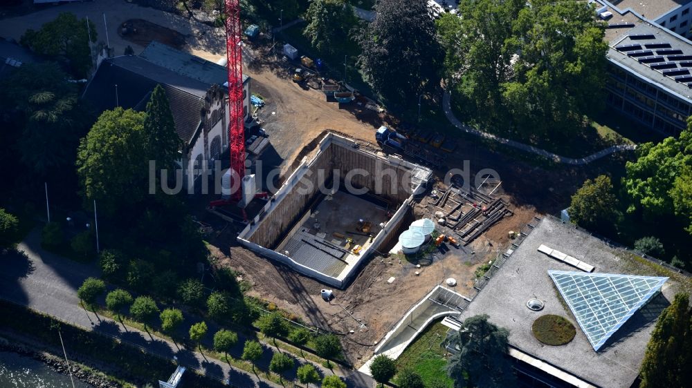 Bonn aus der Vogelperspektive: Neubau des Büro- und Geschäftshauses UN-Campus Bonn in Bonn im Bundesland Nordrhein-Westfalen, Deutschland