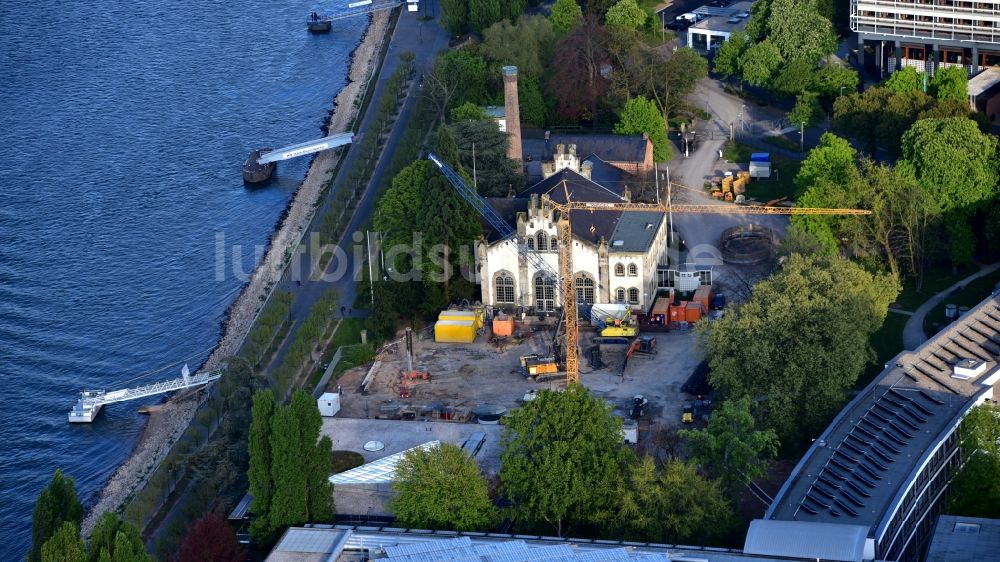 Bonn von oben - Neubau des Büro- und Geschäftshauses UN-Campus Bonn in Bonn im Bundesland Nordrhein-Westfalen, Deutschland