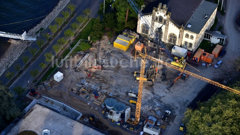 Luftaufnahme Bonn - Neubau des Büro- und Geschäftshauses UN-Campus Bonn in Bonn im Bundesland Nordrhein-Westfalen, Deutschland