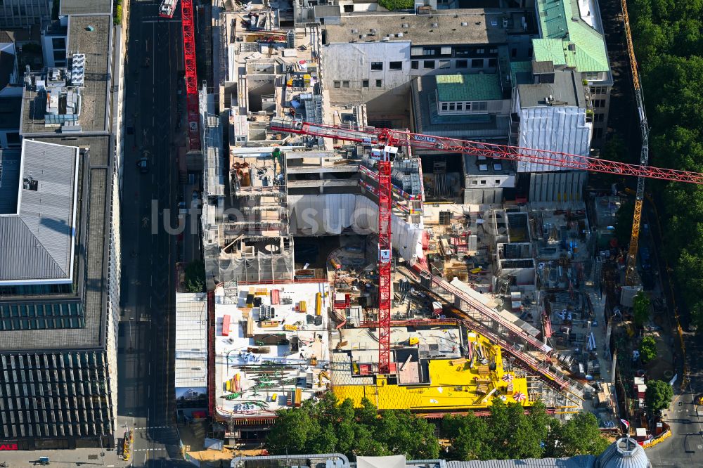 Luftbild Düsseldorf - Neubau eines Büro- und Geschäftshauses Le Coeur in Düsseldorf im Bundesland Nordrhein-Westfalen, Deutschland