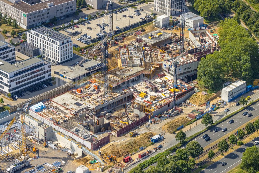 Dortmund von oben - Neubau eines Büro- und Geschäftshauses des Continentale Versicherungsverbund Direktion Dortmund an der Freie-Vogel-Straße in Dortmund im Bundesland Nordrhein-Westfalen, Deutschland