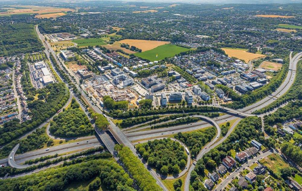 Dortmund aus der Vogelperspektive: Neubau eines Büro- und Geschäftshauses des Continentale Versicherungsverbund Direktion Dortmund an der Freie-Vogel-Straße in Dortmund im Bundesland Nordrhein-Westfalen, Deutschland