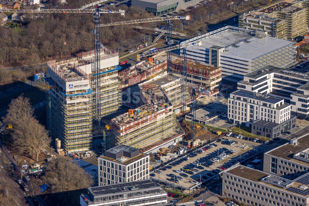 Dortmund von oben - Neubau eines Büro- und Geschäftshauses des Continentale Versicherungsverbund Direktion Dortmund an der Freie-Vogel-Straße in Dortmund im Bundesland Nordrhein-Westfalen, Deutschland