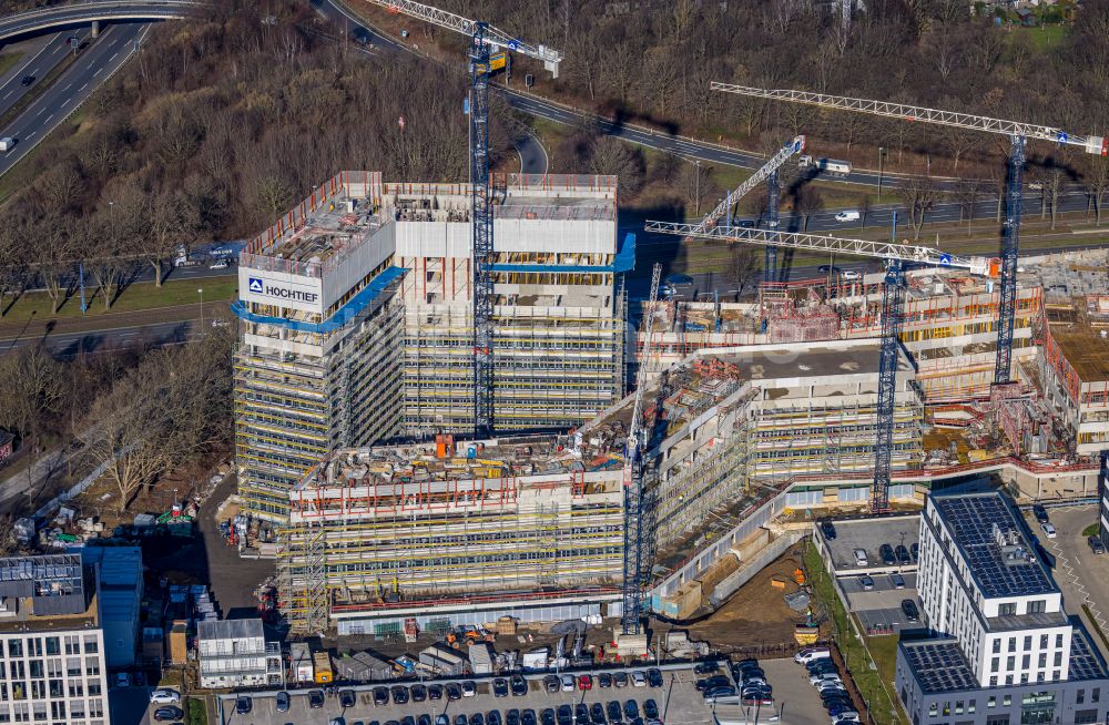 Luftbild Dortmund - Neubau eines Büro- und Geschäftshauses des Continentale Versicherungsverbund Direktion Dortmund an der Freie-Vogel-Straße in Dortmund im Bundesland Nordrhein-Westfalen, Deutschland