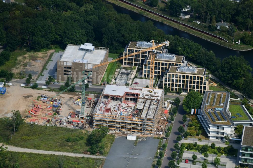 Luftbild Potsdam - Neubau eines Büro- und Geschäftshauses Cube³ | THINK CAMPUS der Jungfernsee Baumanagement GmbH in Potsdam im Bundesland Brandenburg, Deutschland