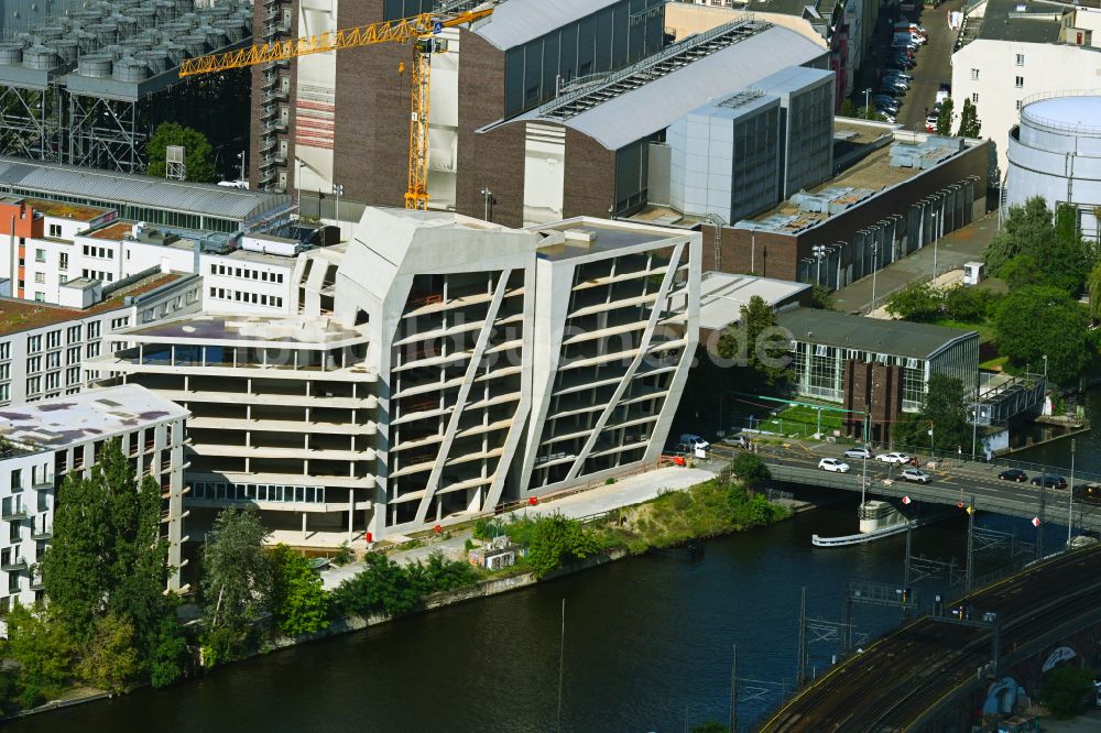 Luftbild Berlin - Neubau eines Büro- und Geschäftshauses Elements zwischen Spreeufer und Michaelkirchstraße in Berlin, Deutschland