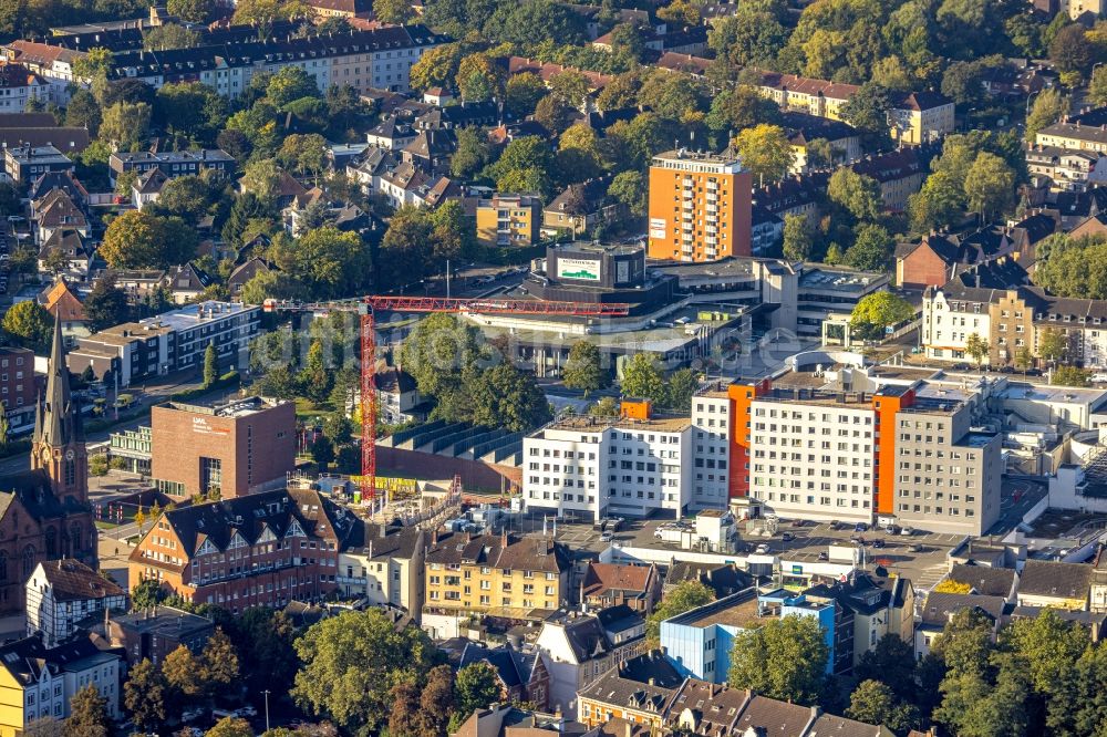 Luftaufnahme Herne - Neubau eines Büro- und Geschäftshauses Europagarten am City Center am Europaplatz in Herne im Bundesland Nordrhein-Westfalen, Deutschland