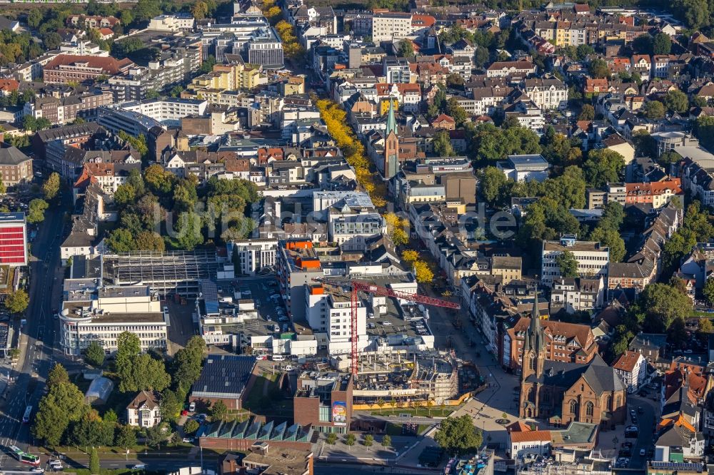 Herne aus der Vogelperspektive: Neubau eines Büro- und Geschäftshauses Europagarten am City Center am Europaplatz in Herne im Bundesland Nordrhein-Westfalen, Deutschland