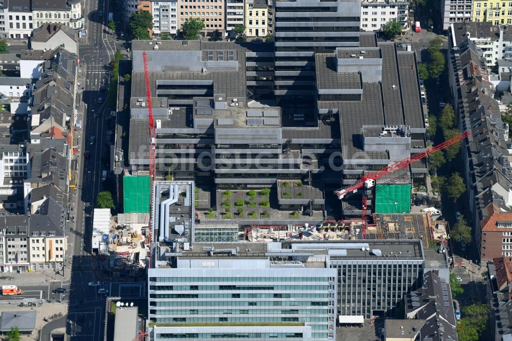 Düsseldorf aus der Vogelperspektive: Neubau eines Büro- und Geschäftshauses am Fürstenwall - Friedrichstraße in Düsseldorf im Bundesland Nordrhein-Westfalen, Deutschland