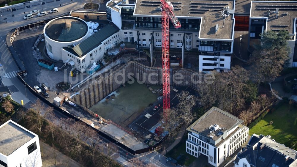 Bonn aus der Vogelperspektive: Neubau eines Büro- und Geschäftshauses Greengate in Gronau in Bonn im Bundesland Nordrhein-Westfalen, Deutschland