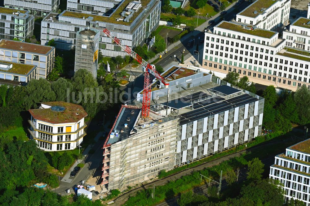 Bonn aus der Vogelperspektive: Neubau eines Büro- und Geschäftshauses Innovation Greenhouse in Bonn im Bundesland Nordrhein-Westfalen, Deutschland