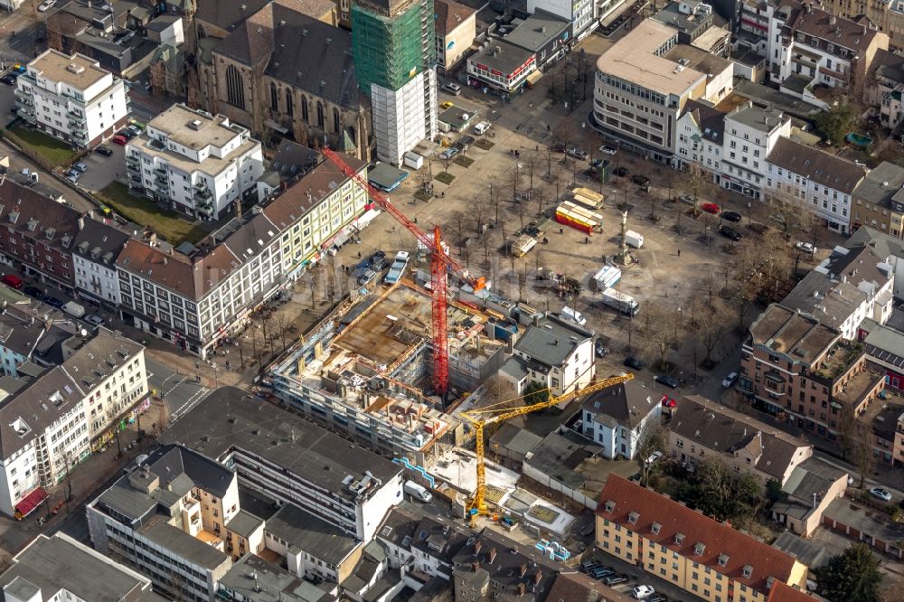 Luftaufnahme Oberhausen - Neubau eines Büro- und Geschäftshauses Jobcenter Oberhausen an der Marktstraße in Oberhausen im Bundesland Nordrhein-Westfalen, Deutschland