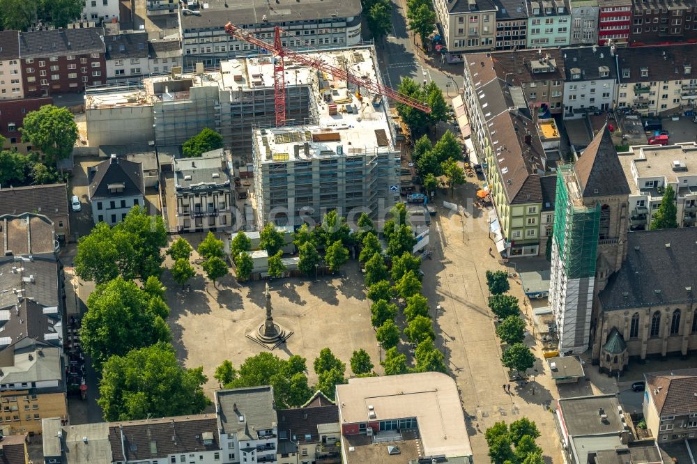 Luftbild Oberhausen - Neubau eines Büro- und Geschäftshauses Jobcenter Oberhausen an der Marktstraße in Oberhausen im Bundesland Nordrhein-Westfalen, Deutschland