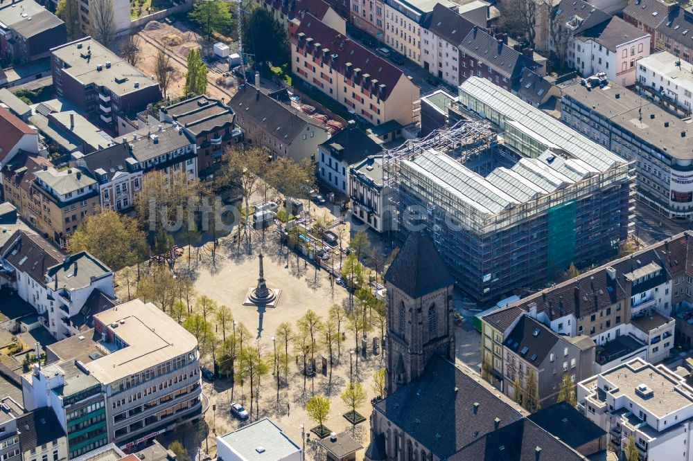 Luftbild Oberhausen - Neubau eines Büro- und Geschäftshauses Jobcenter Oberhausen in Oberhausen im Bundesland Nordrhein-Westfalen, Deutschland