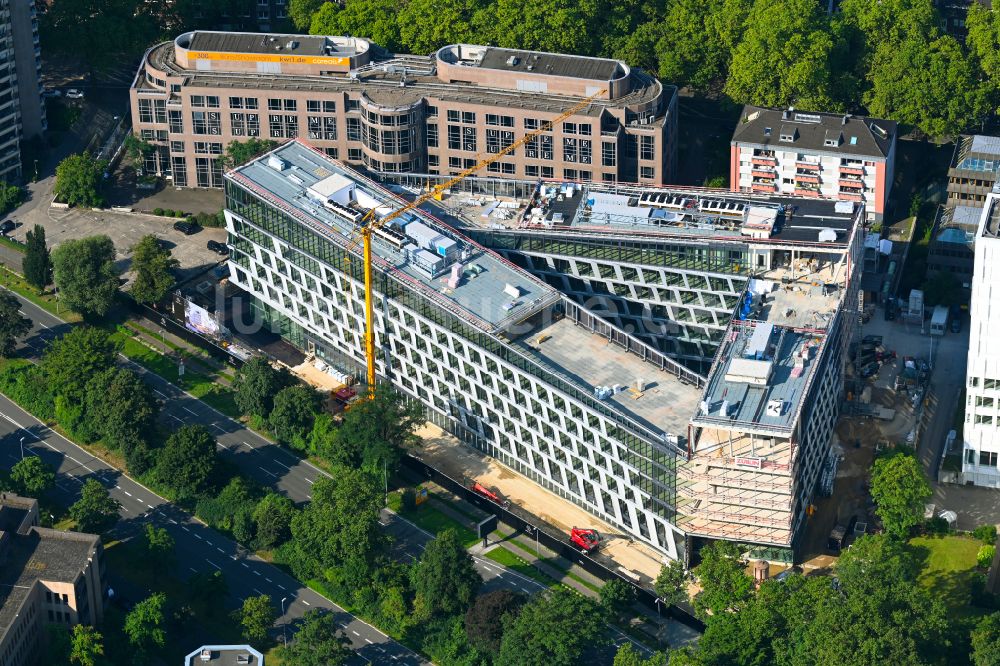 Luftaufnahme Düsseldorf - Neubau eines Büro- und Geschäftshauses KAP1 in Düsseldorf im Bundesland Nordrhein-Westfalen, Deutschland