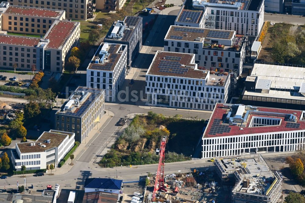 Luftbild Mannheim - Neubau eines Büro- und Geschäftshauses am Konrad-Zuse-Ring Ecke Harrlachweg in Mannheim im Bundesland Baden-Württemberg, Deutschland