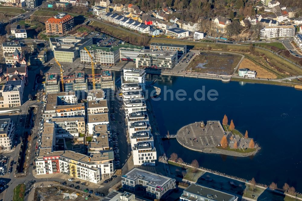 Luftaufnahme Dortmund - Neubau eines Büro- und Geschäftshauses Kontor am Kai in Dortmund im Bundesland Nordrhein-Westfalen, Deutschland