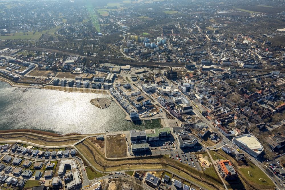 Dortmund aus der Vogelperspektive: Neubau eines Büro- und Geschäftshauses Kontor am Kai Am Kai in Dortmund im Bundesland Nordrhein-Westfalen, Deutschland