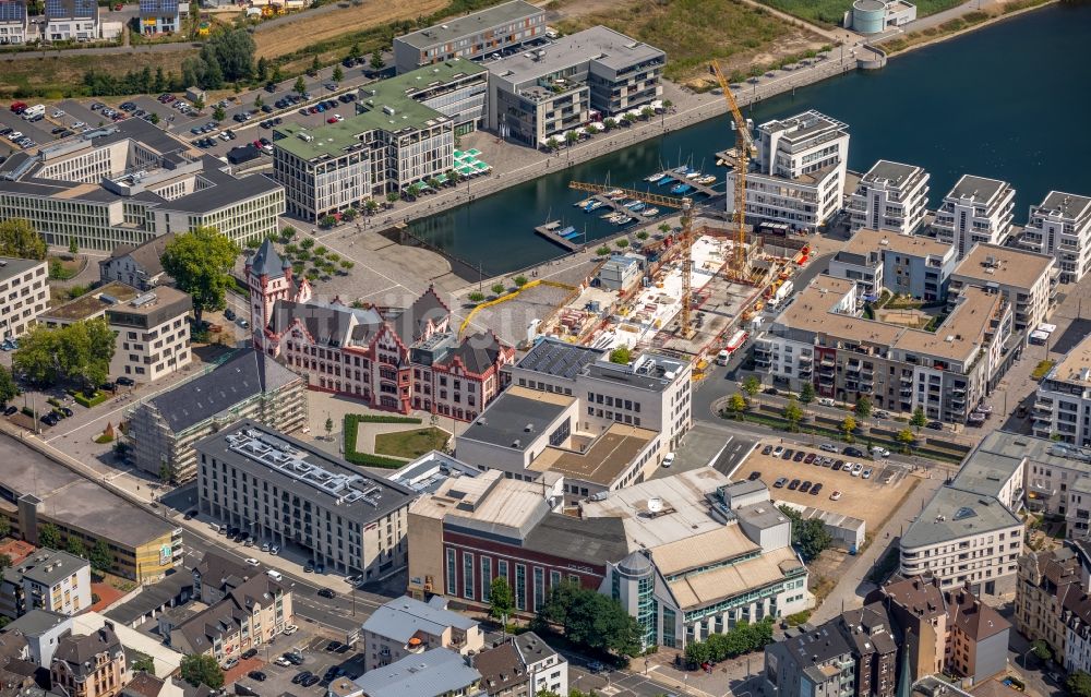 Dortmund aus der Vogelperspektive: Neubau eines Büro- und Geschäftshauses Kontor am Kai Am Kai in Dortmund im Bundesland Nordrhein-Westfalen, Deutschland