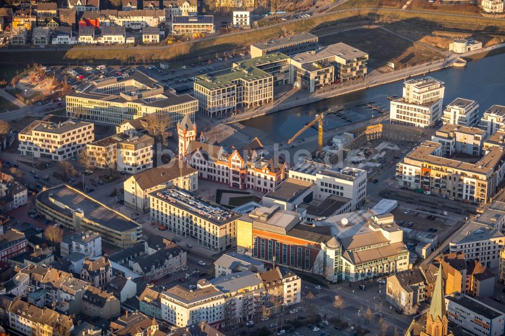 Luftbild Dortmund - Neubau eines Büro- und Geschäftshauses Kontor am Kai Am Kai in Dortmund im Bundesland Nordrhein-Westfalen, Deutschland