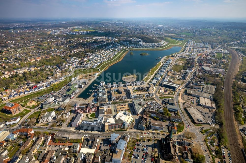 Luftaufnahme Dortmund - Neubau eines Büro- und Geschäftshauses Kontor am Kai Am Kai in Dortmund im Bundesland Nordrhein-Westfalen, Deutschland