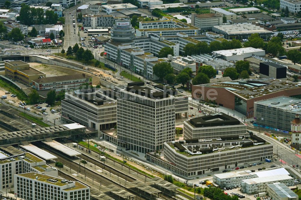 Luftaufnahme Heidelberg - Neubau eines Büro- und Geschäftshauses Max-Planck-Ring - Czernyring in Heidelberg im Bundesland Baden-Württemberg, Deutschland