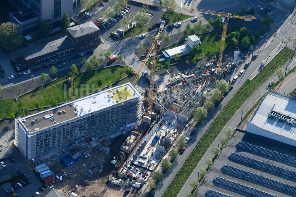 Bremen von oben - Neubau eines Büro- und Geschäftshauses Auf der Muggenburg in Bremen, Deutschland