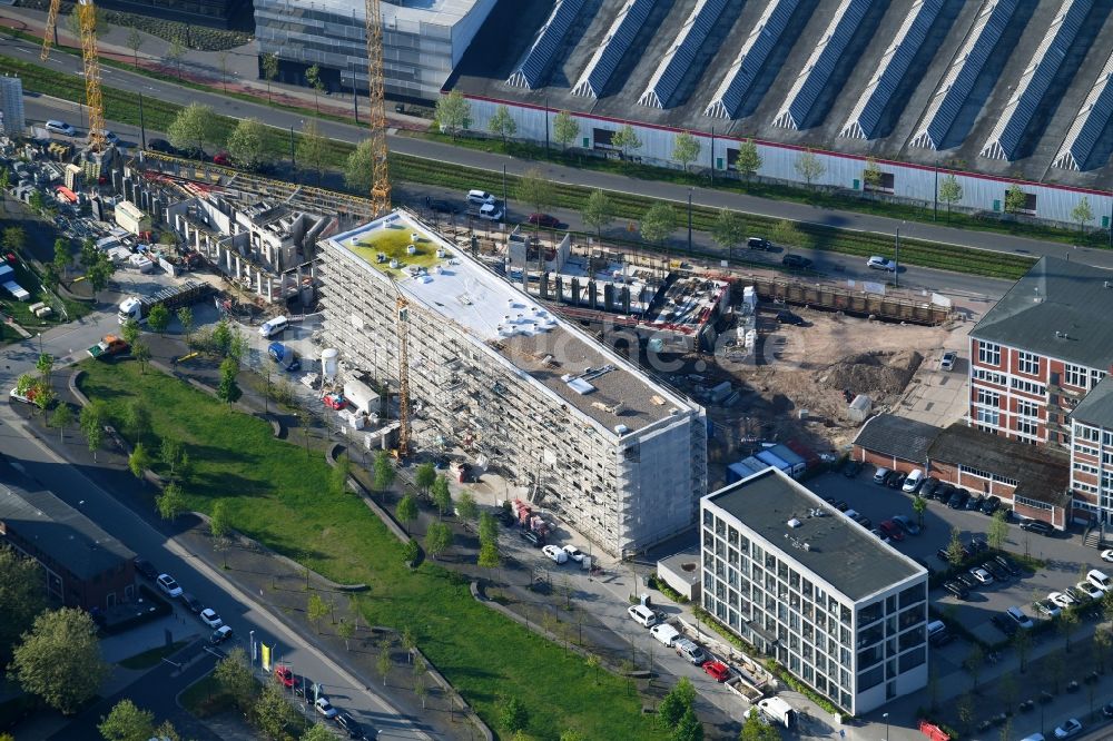 Luftaufnahme Bremen - Neubau eines Büro- und Geschäftshauses Auf der Muggenburg in Bremen, Deutschland