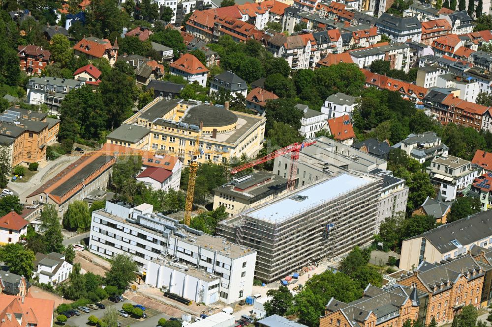 Jena von oben - Neubau eines Büro- und Geschäftshauses für ein neues Technologie- und Gründerzentrum (TGZ) Technikum Lab2fab in Jena im Bundesland Thüringen, Deutschland