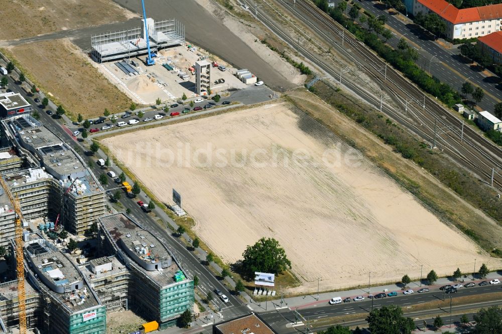 Luftbild Berlin - Neubau eines Büro- und Geschäftshauses OfficeLab Campus Adlershof in Berlin, Deutschland