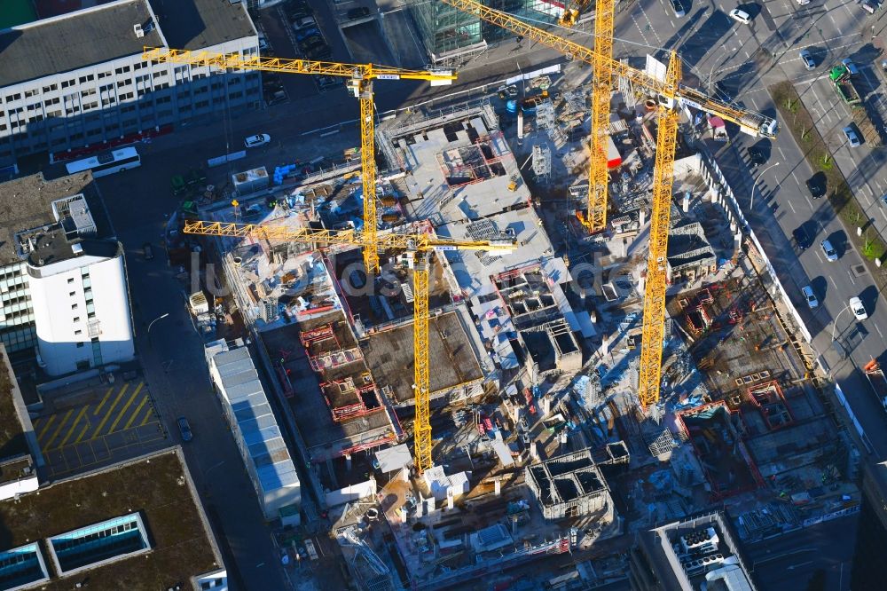 Hamburg von oben - Neubau eines Büro- und Geschäftshauses der Olympus Campus in Hamburg, Deutschland