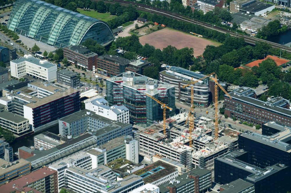 Luftaufnahme Hamburg - Neubau eines Büro- und Geschäftshauses der Olympus Campus in Hamburg, Deutschland